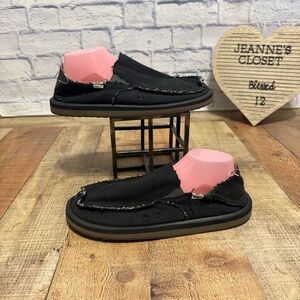 SANUK MEN'S VAGABOND SIDEWALK SURFER BLACK LOAFER SHOES
Size 11